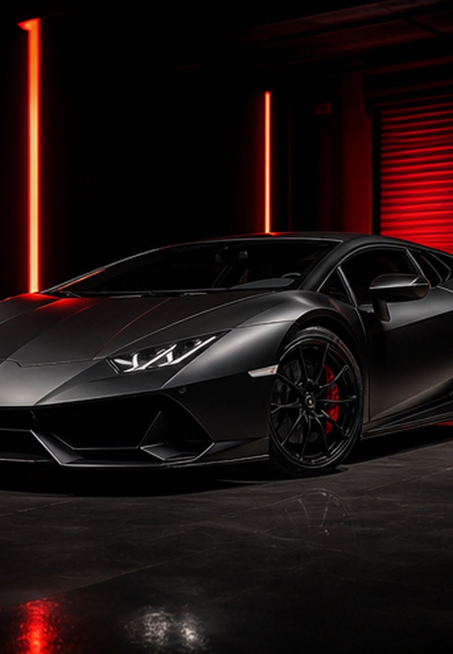 Satin black supercar wrap